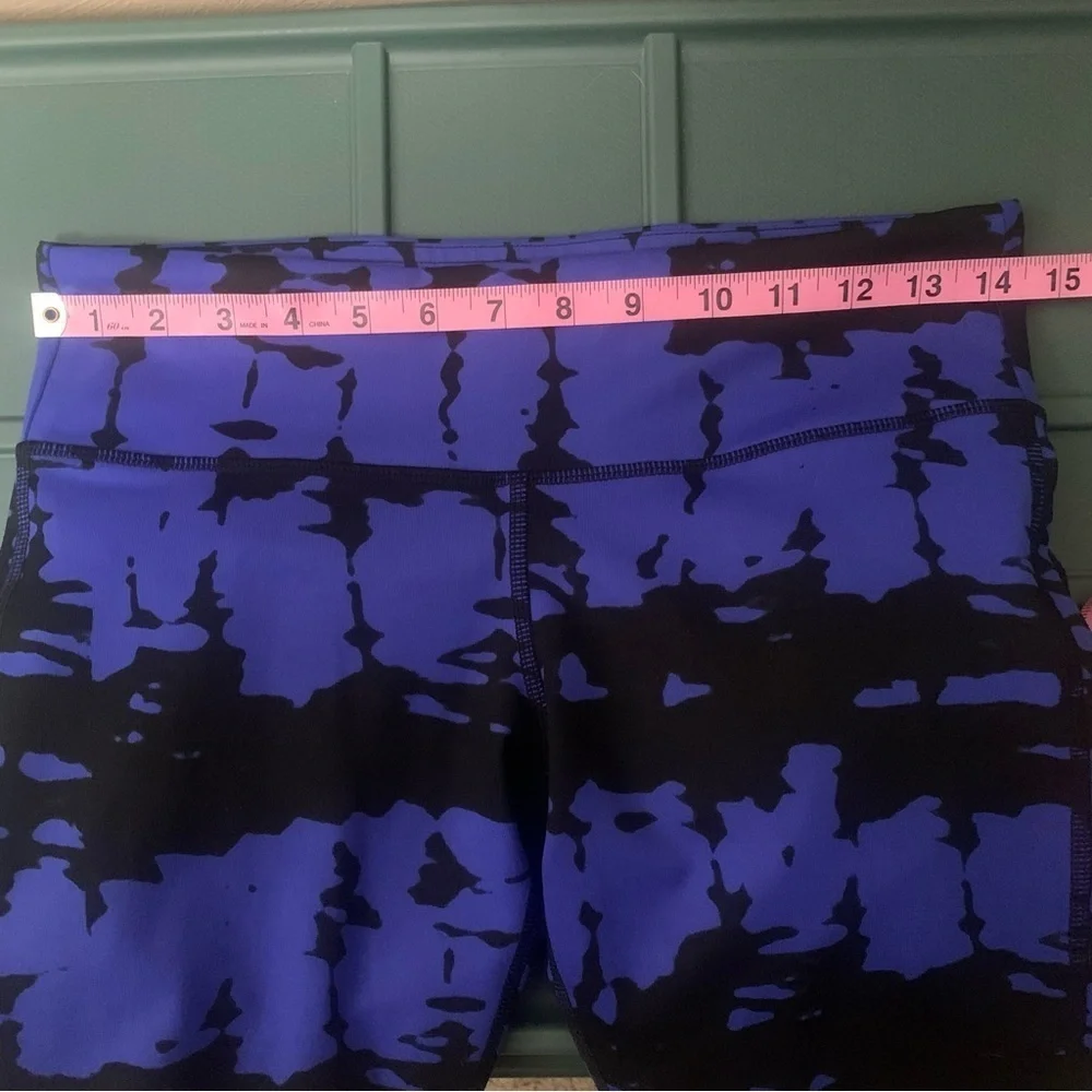 ALO Yoga Goddess Ribbed Legging Blue Black Tie Dye Size Small